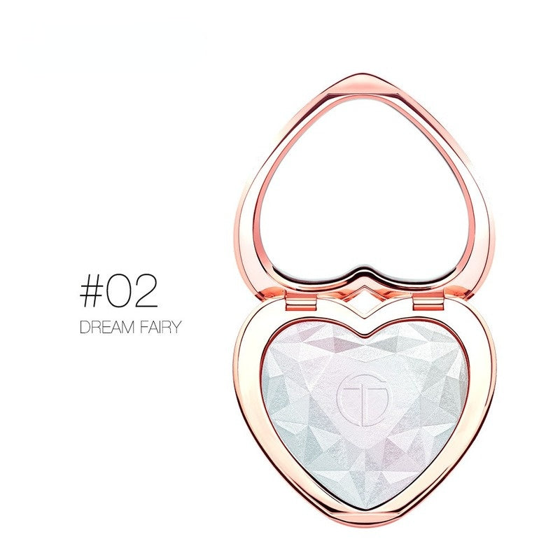 Natural three-dimensional high-gloss face brightening and repairing powder