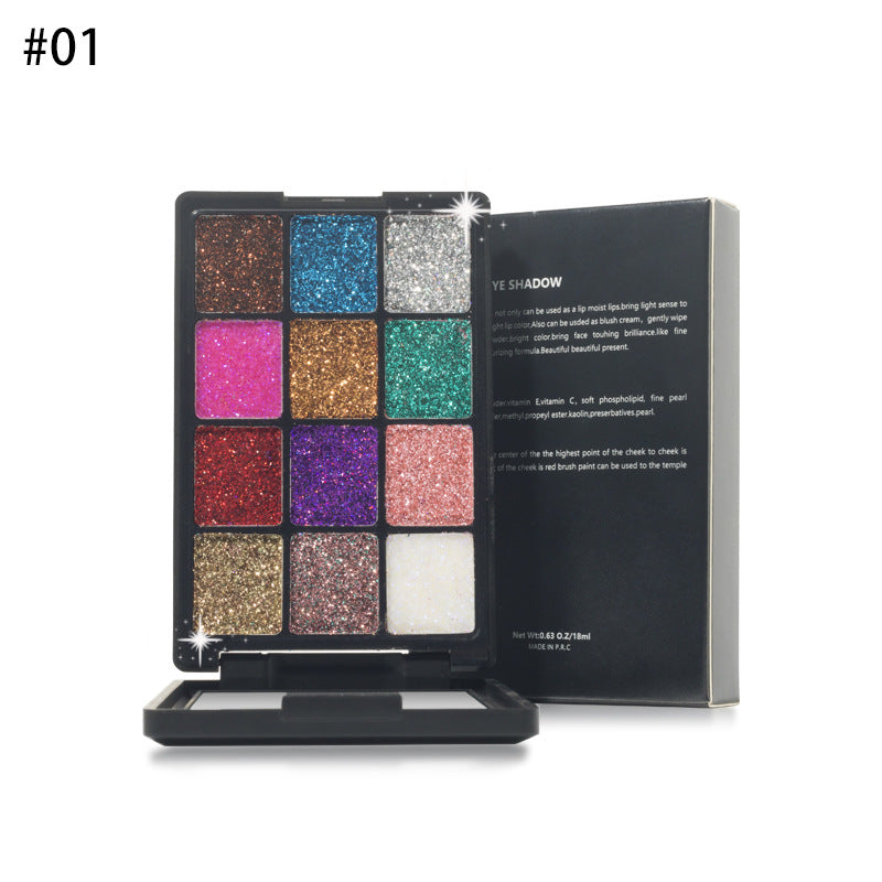 No Logo Pearlescent Matte 12 Colors Eyeshadow Palette