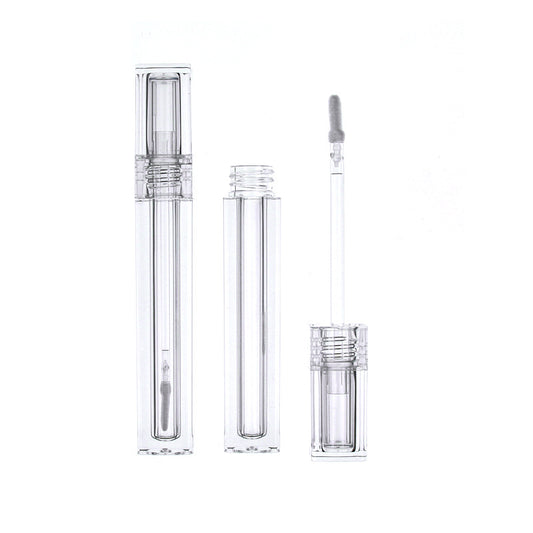 Fully transparent lip gloss tube