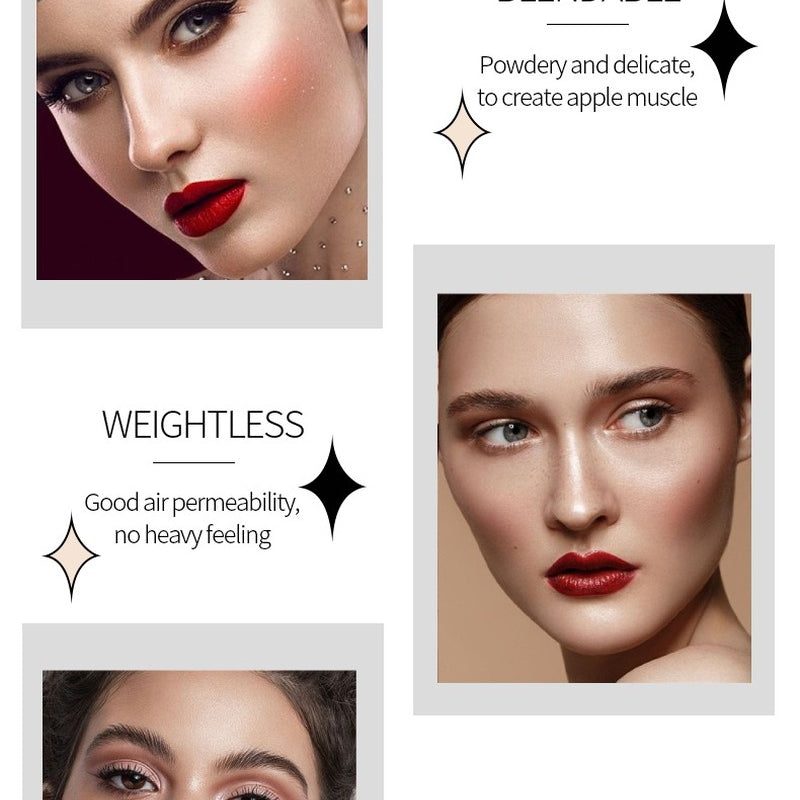 7 Colors High Pigment Blush Private Label Single Blush Palette Fine Powder Blush Private Label