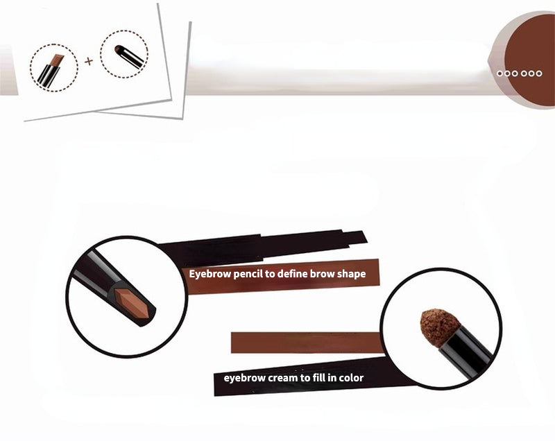 Eyebrow Cream + Eyebrow Pencil Waterproof and Sweatproof Eyebrow Pencil