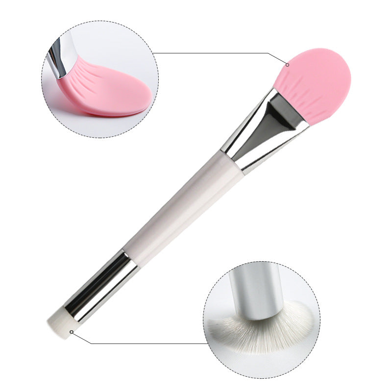 Double-ended silicone mask brush
