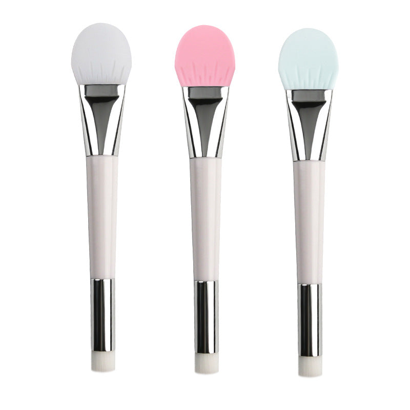 Double-ended silicone mask brush