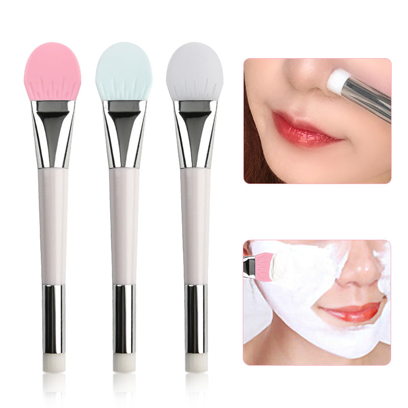 Double-ended silicone mask brush