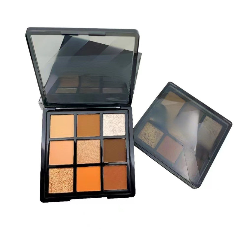 Bright nine-color eyeshadow palette