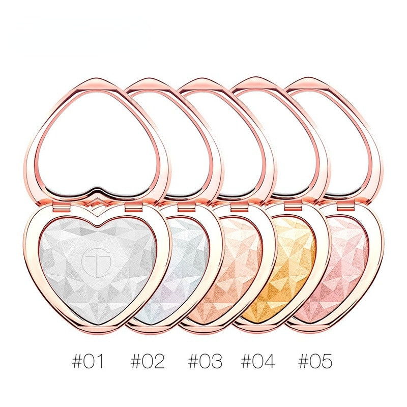 Natural three-dimensional high-gloss face brightening and repairing powder