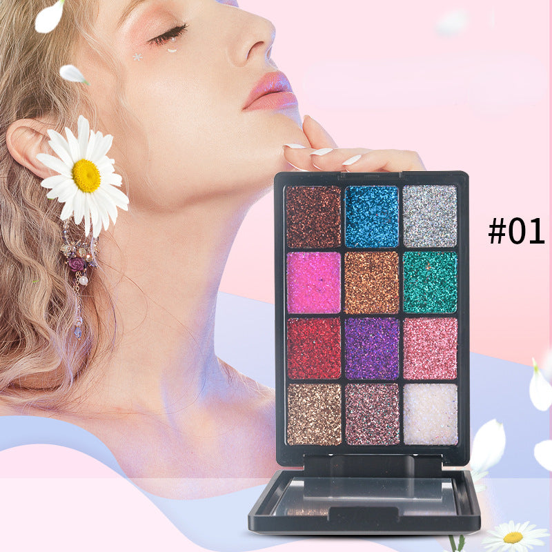 No Logo Pearlescent Matte 12 Colors Eyeshadow Palette