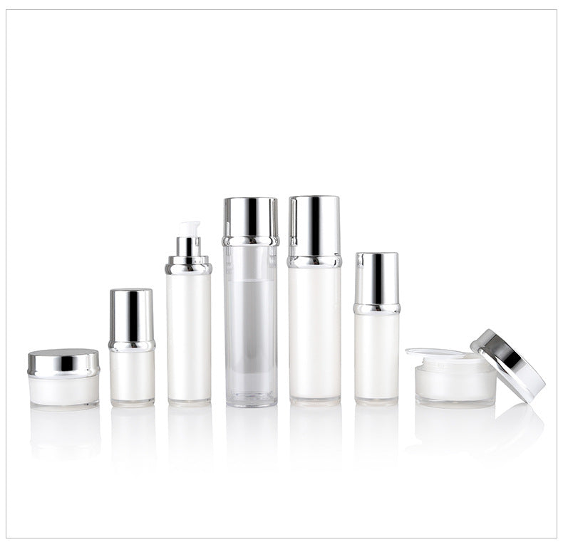silver cylinder bottle