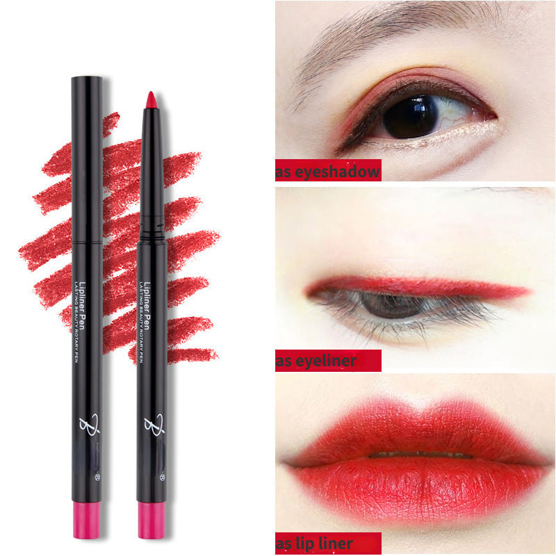 Lip Liner + Eye Liner + Eye Shadow 3-in-1 Waterproof Lip Liner
