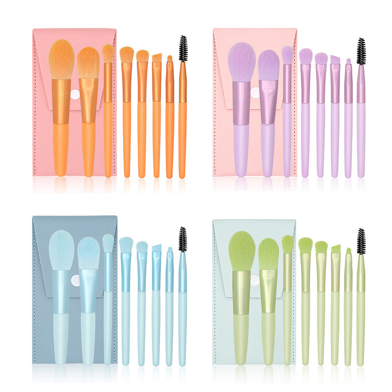 Set of 8 Morandi Matte Mini Makeup Brushes