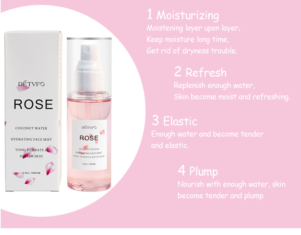 Private Label Natural Organic Rosewater Spray Face Toner