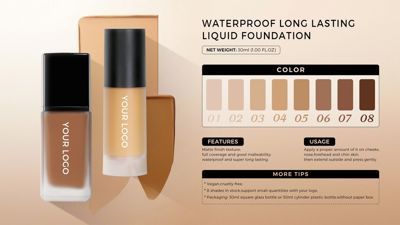 NO LOGO Long Lasting Waterproof Natural Face Concealer Liquid Private Label Foundation