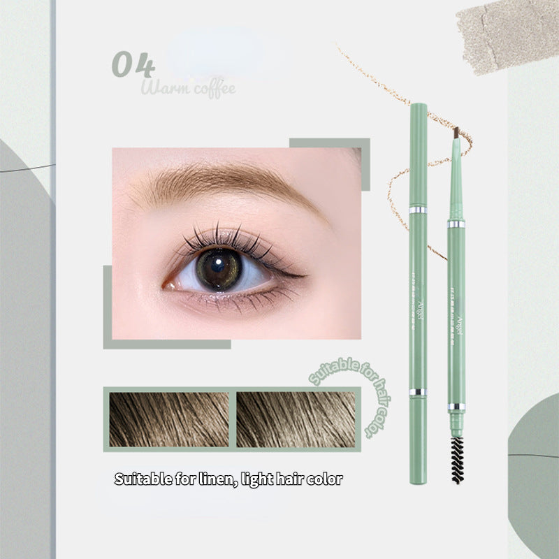 Triangle head ultra-fine non-dizzy makeup lasting waterproof double-head eyebrow pencil