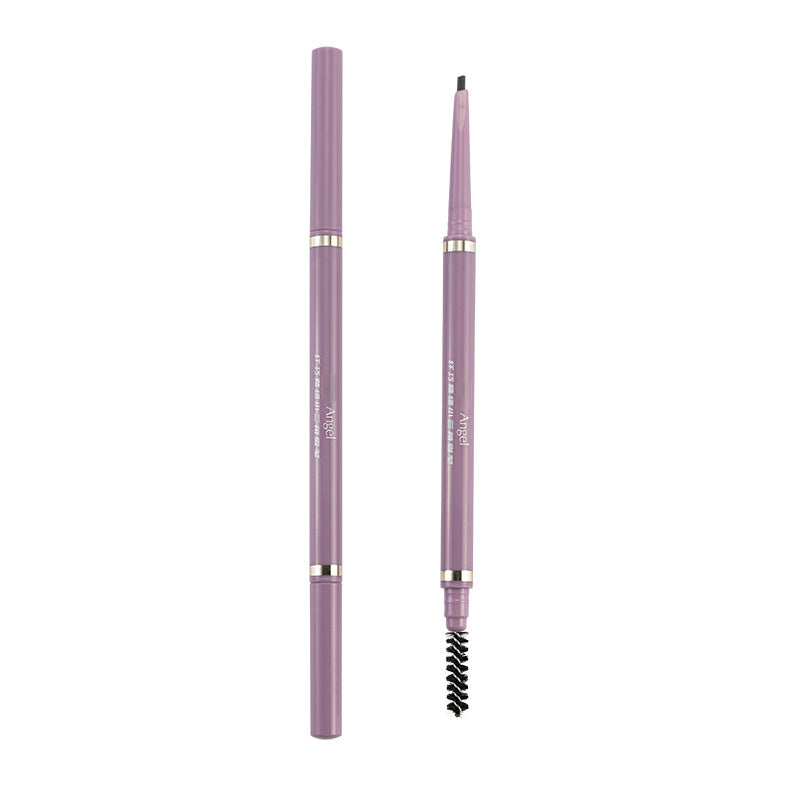 Triangle head ultra-fine non-dizzy makeup lasting waterproof double-head eyebrow pencil
