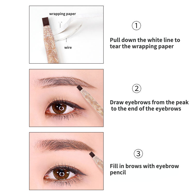 Waterproof, sweat-proof and smudge-proof eyebrow pencil