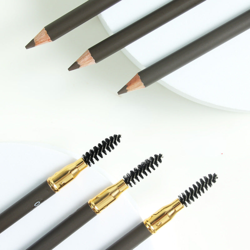 Waterproof, sweat-proof, not smudge-proof, smooth and good coloring wooden eyebrow pencil OEM/ODM