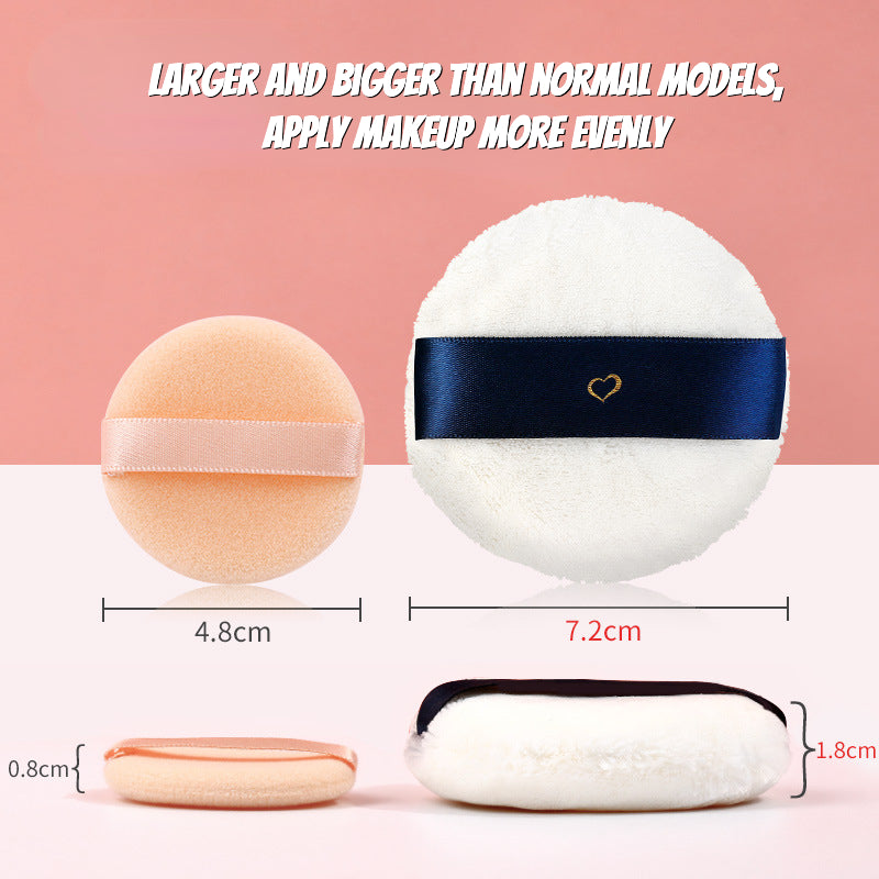 New Large Flocked Loose Powder Puff
