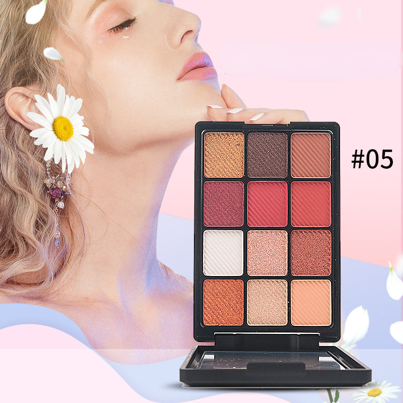 No Logo Pearlescent Matte 12 Colors Eyeshadow Palette