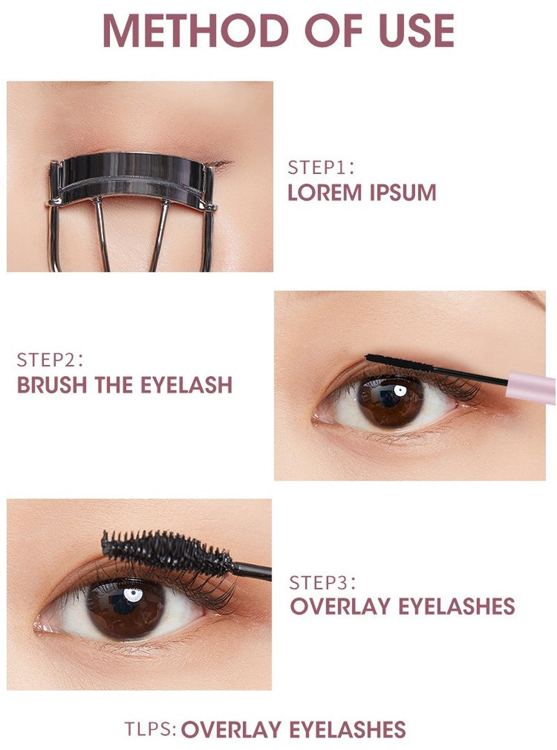 Thick curling slender waterproof anti-sweat mascara case (printable logo in small batches)