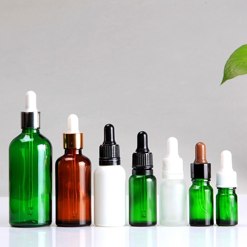 Amber Glass Dropper Oil Bottle for Hair