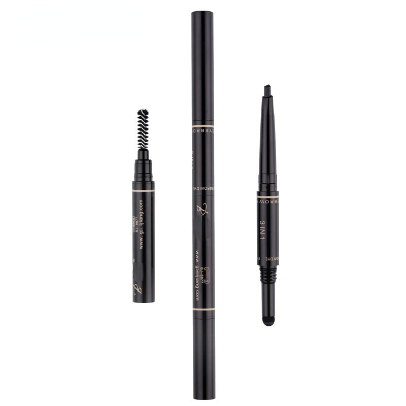 Eyebrow pencil + eyebrow brush + eyebrow powder three-in-one eyebrow pencil