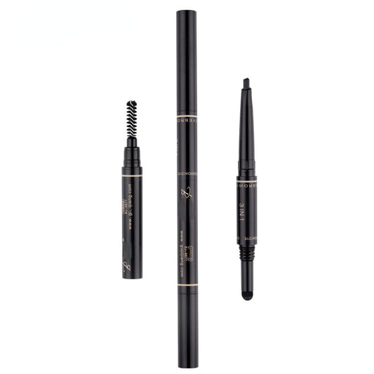 Eyebrow pencil + eyebrow brush + eyebrow powder three-in-one eyebrow pencil