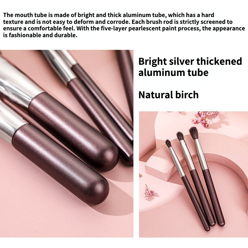 Pure Wool Mini Portable Makeup Brush Set