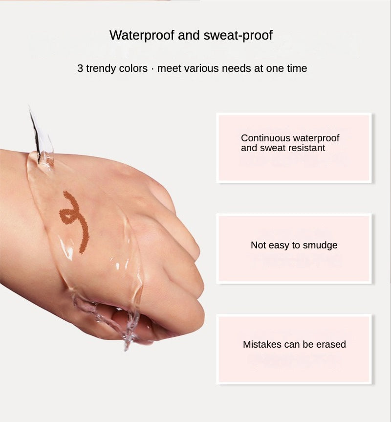 Triangular automatic double-headed waterproof and sweat-proof eyebrow pencil