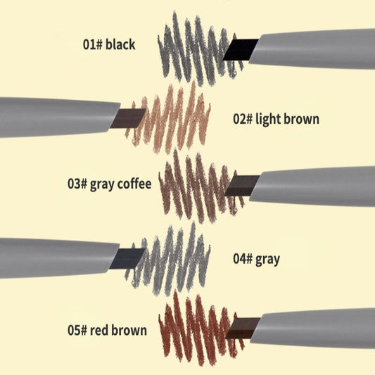 Waterproof and sweatproof double-ended eyebrow pencil