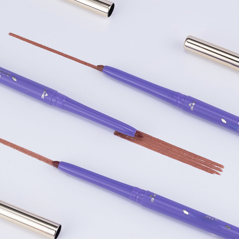 Waterproof non-stick cup matte fine core double-ended (lip pencil + lip brush) lip liner