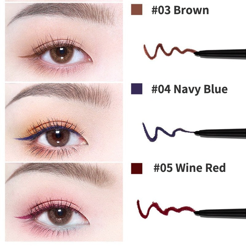 Thin round tip colored eyeliner