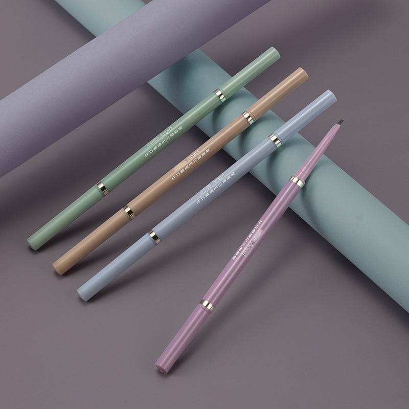 Triangle head ultra-fine non-dizzy makeup lasting waterproof double-head eyebrow pencil