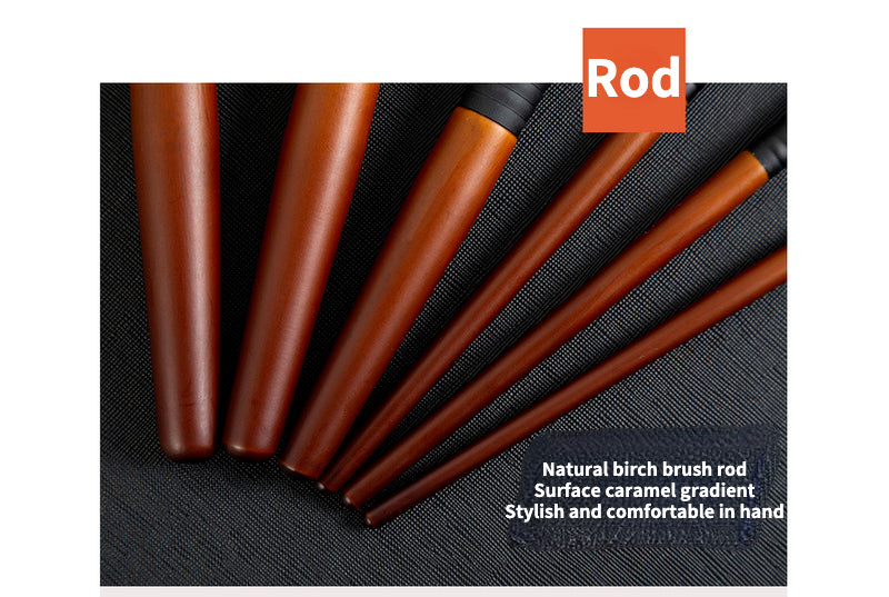 8 Snow Fox Hair Makeup Brush Set