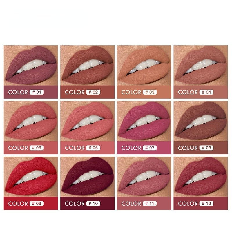 Two-in-one non-stick velvet matte lip gloss lipstick