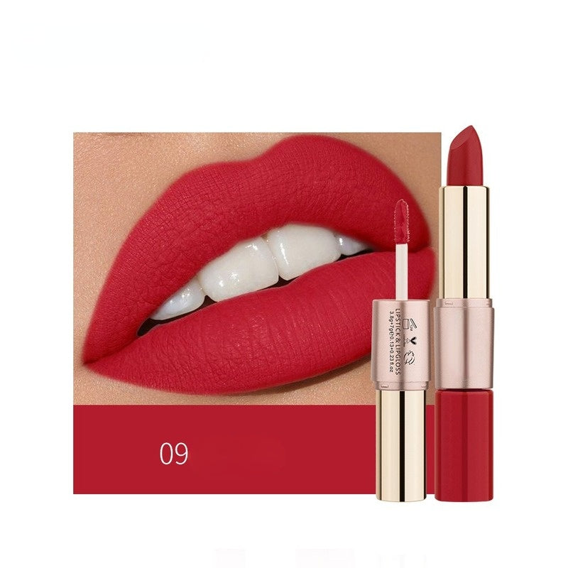 Two-in-one non-stick velvet matte lip gloss lipstick