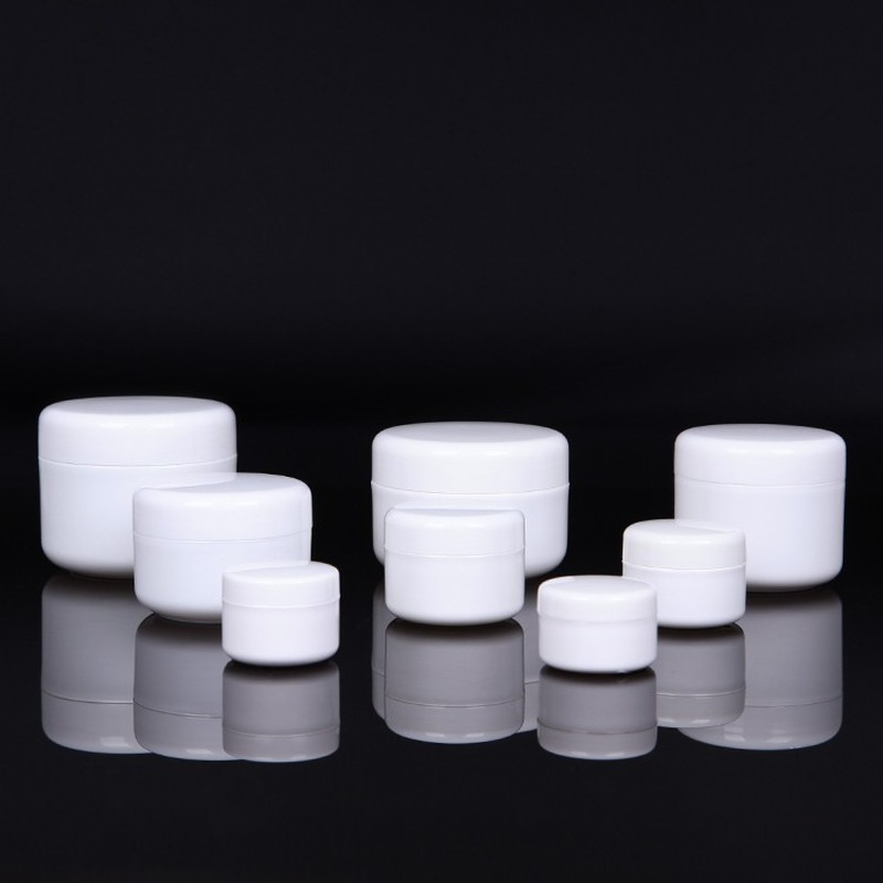 Empty SmoothSurface White Solid PP Plastic Cosmetic Jar Packing