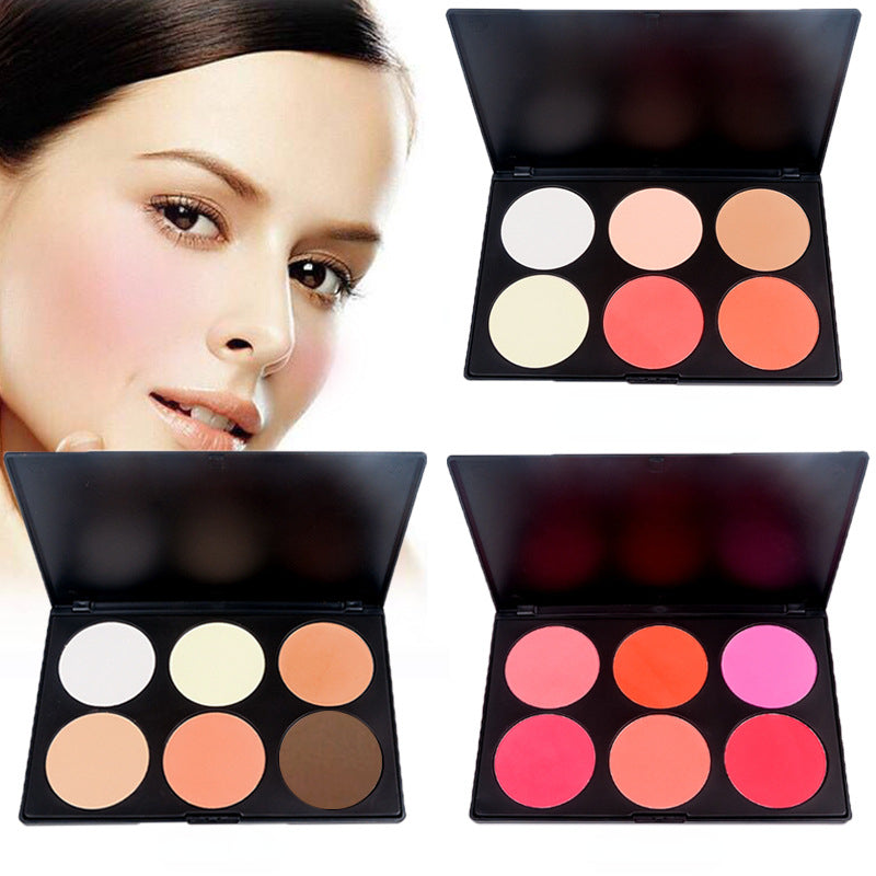 Six-color blush/contour (printable logo in small batches)