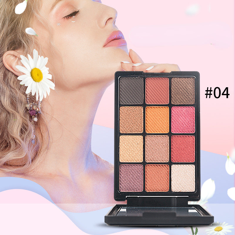 No Logo Pearlescent Matte 12 Colors Eyeshadow Palette