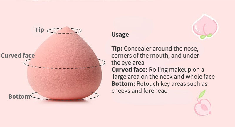 High quality super soft Q bomb fruit shape beauty blender