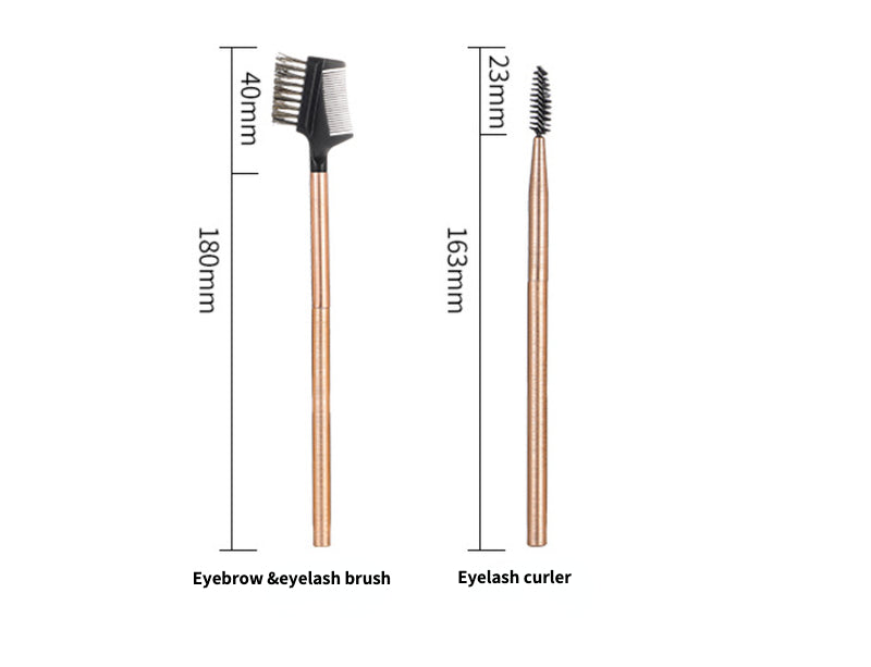 Rose Gold 20 Biomimetic Fiber Hair Makeup Brush Set