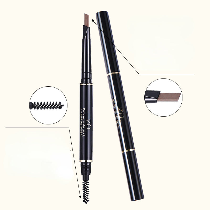 Double-ended waterproof and sweat-proof automatic eyebrow pencil