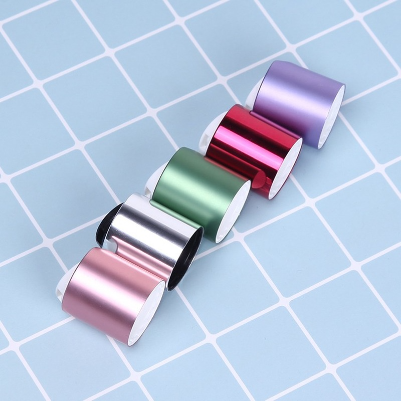 Chrome metallic cosmetic bottle disc top cap