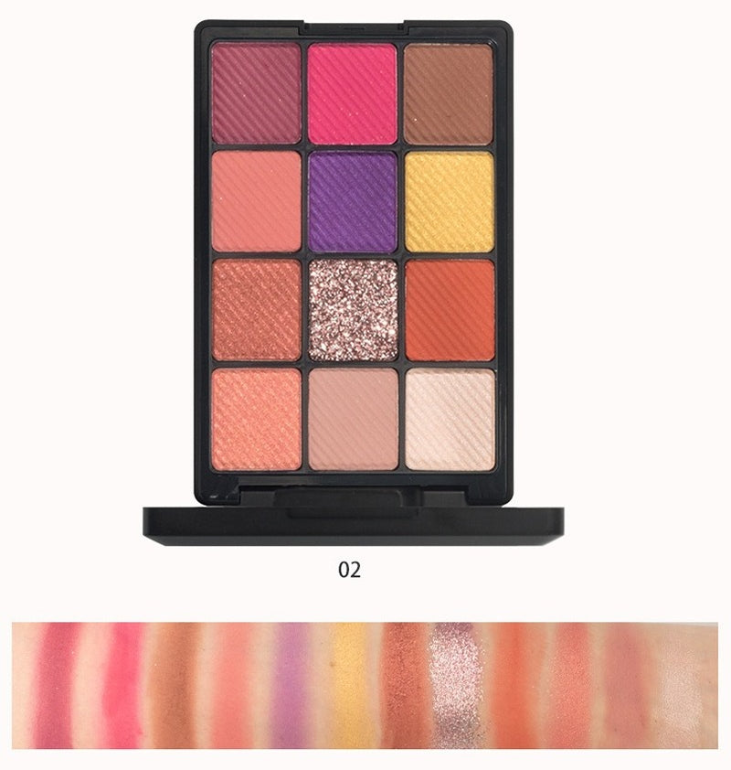 No Logo Pearlescent Matte 12 Colors Eyeshadow Palette