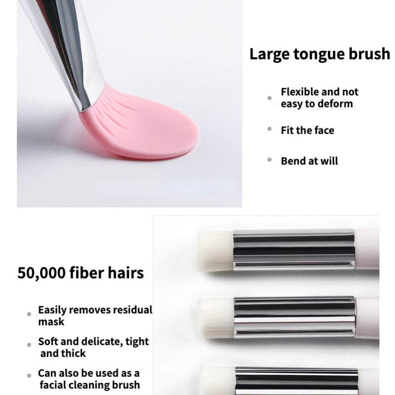 Double-ended silicone mask brush