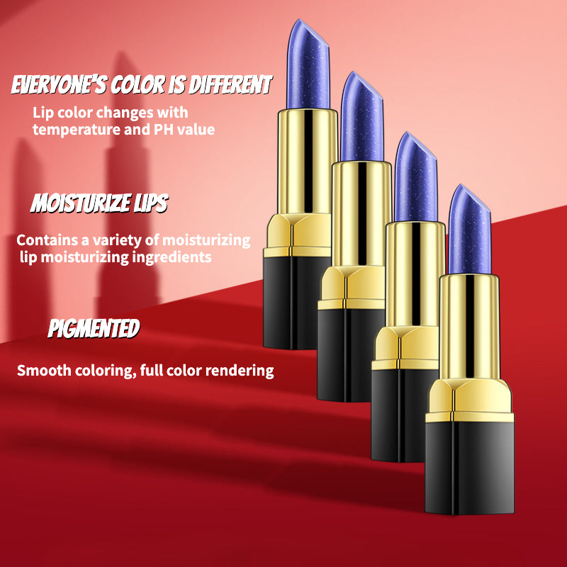 Moisturizing temperature color changing lip balm