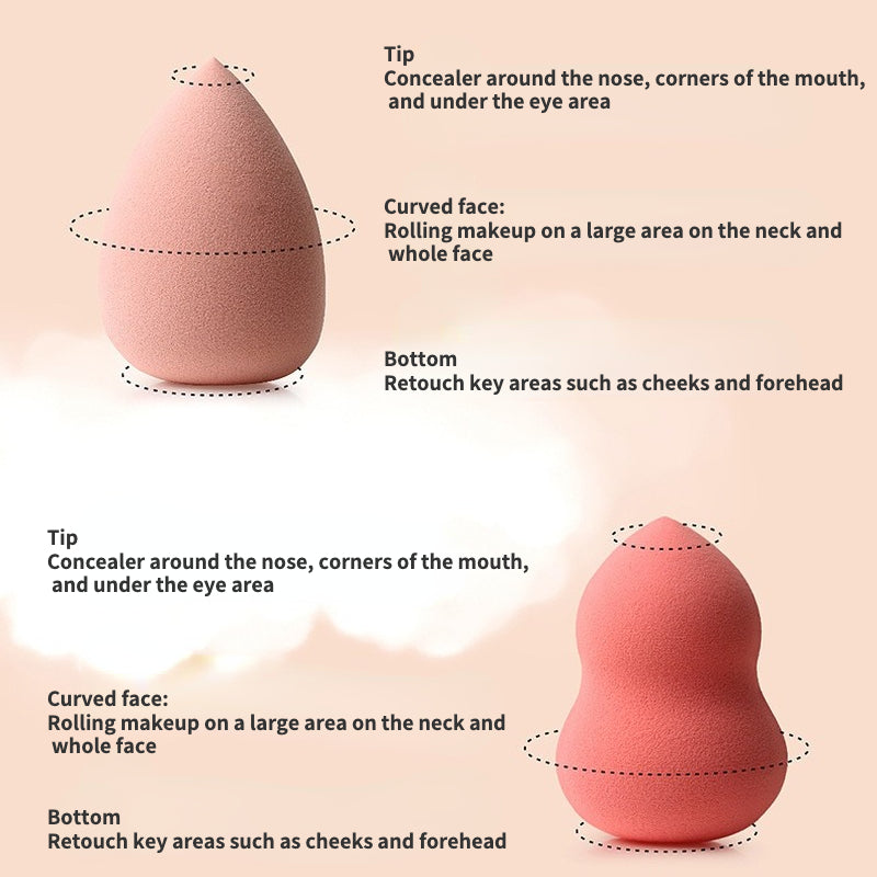 High-quality do not eat powder dry and wet dual-use gourd + water drop shape beauty blender
