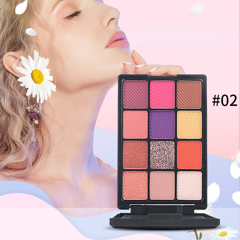 No Logo Pearlescent Matte 12 Colors Eyeshadow Palette