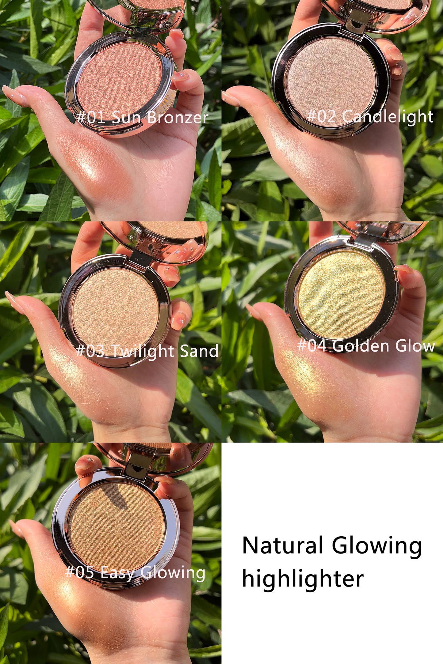 Pressed Powder shimmer vegan highlighter palette