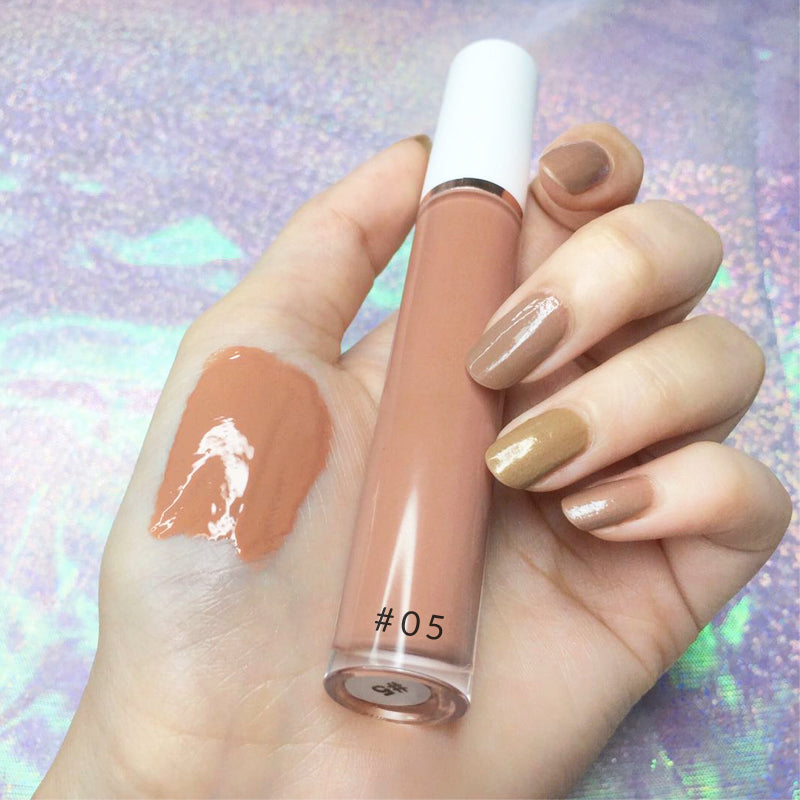 High quality cosmetics vendor vegan brown lip gloss high pigment organic private label lip gloss