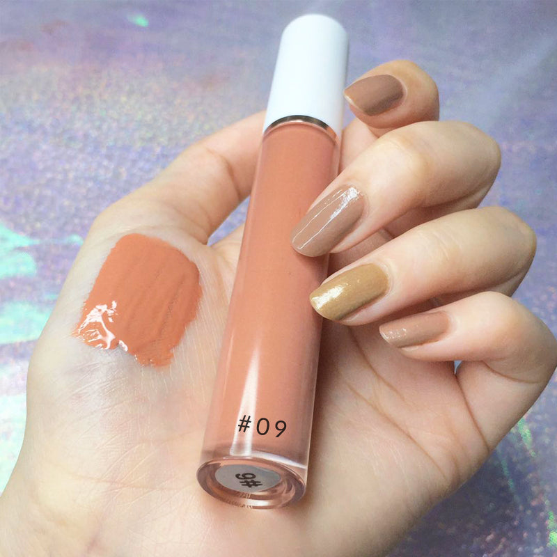 High quality cosmetics vendor vegan brown lip gloss high pigment organic private label lip gloss